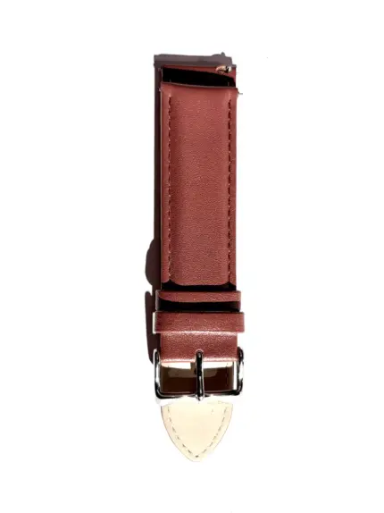 reddish-brown leather watch strap from Vild Hamburg