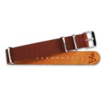 <b>VILD</b> <br><small>Leder Nato Strap rotbraun</small>