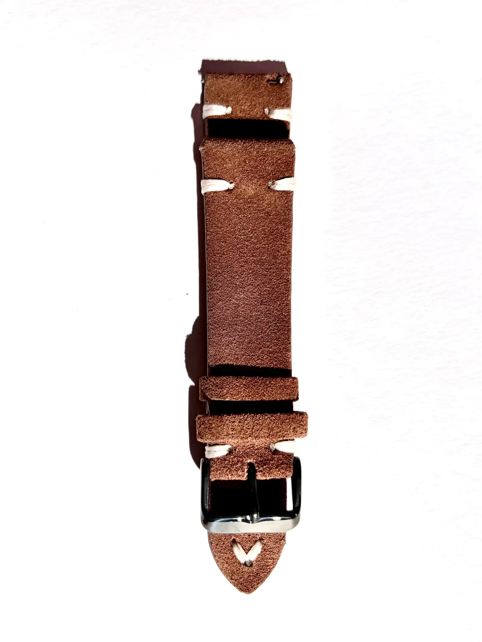 suede watch strap vintage brown vild hamburg <b>WALNUSS</b> <br><small>Uhrenarmband Wildleder braun</small> – Bild 1