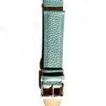 <b>MONACO</b> <br><small>turquoise leather watch strap</small>