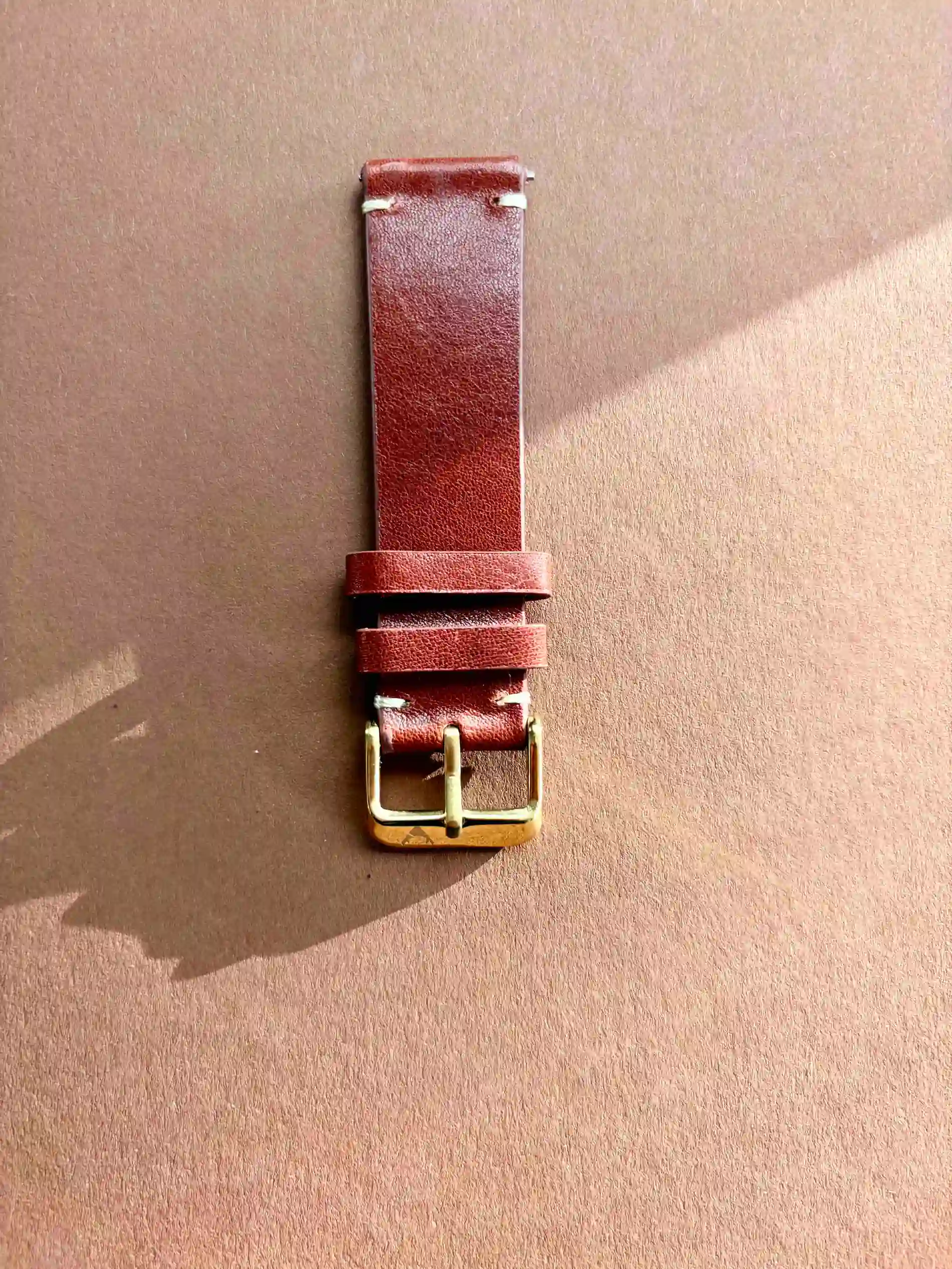 watch strap-leather-cognac-brown-vild-hamburg <b>COGNAC</b> <br><small>Uhrenarmband Leder dunkelbraun</small> – Bild 1