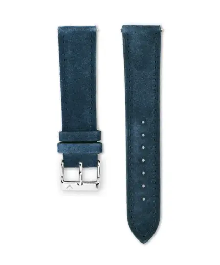 <b>MARINE</b> <br><small>Uhrenarmband Wildleder dunkelblau</small>