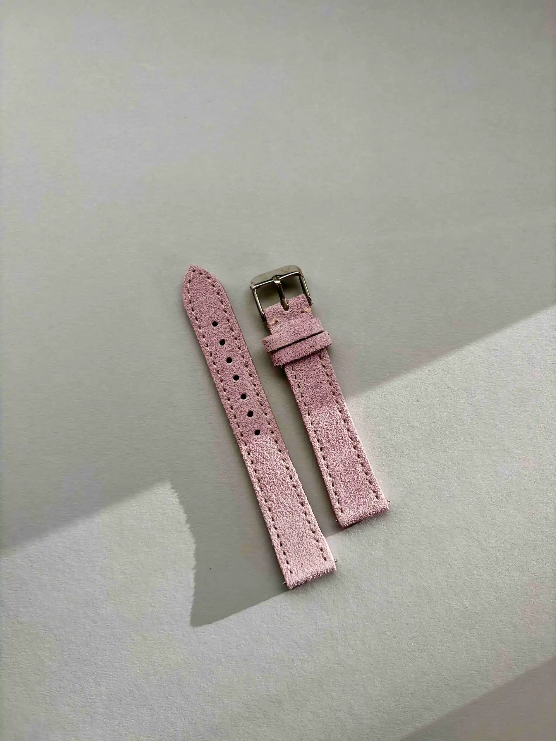 uhrenarmband-wildleder-rosa-vild <b>URBAN</b> <br><small>Uhrenarmband Wildleder hellrosa</small> – Bild 1