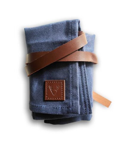 <b>MARINE</b> <br><small>Waxed Canvas Uhrenrolle blau</small>