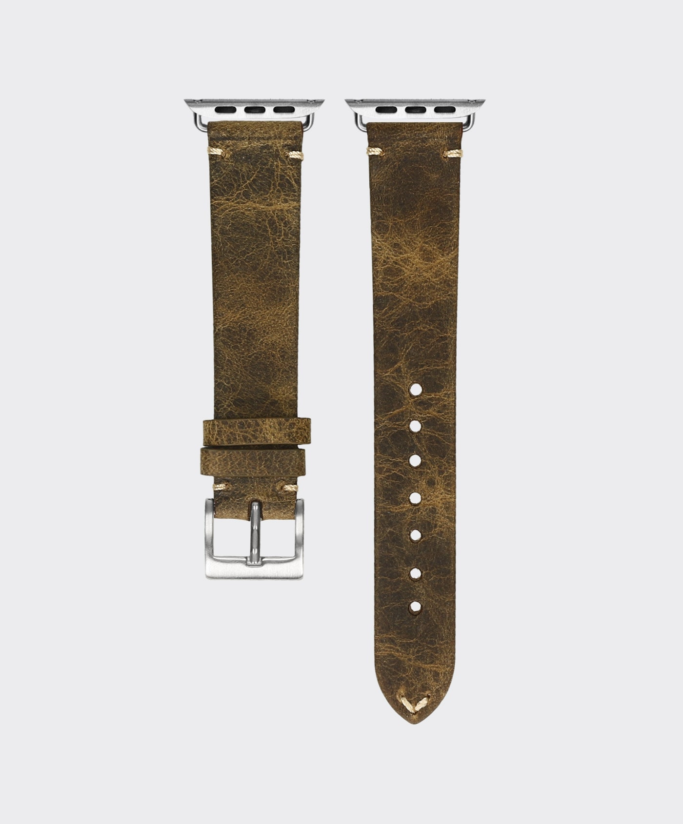 Wood Brown Leather Strap For The Apple Watch Vild