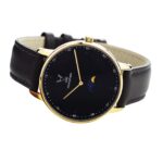 Guld | Svart Leder Armband