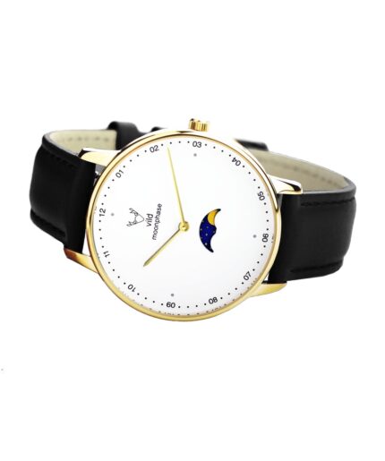 Guld | Vit Leder Armband