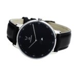 Silver | Svart Leder Armband