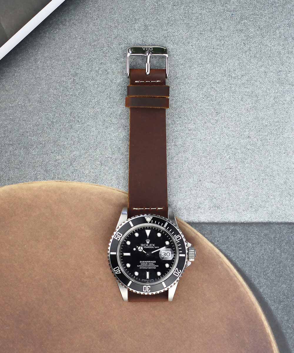 Uhrenarmband Braun vild Vintage | Brown-Stone Leder 🦌 in
