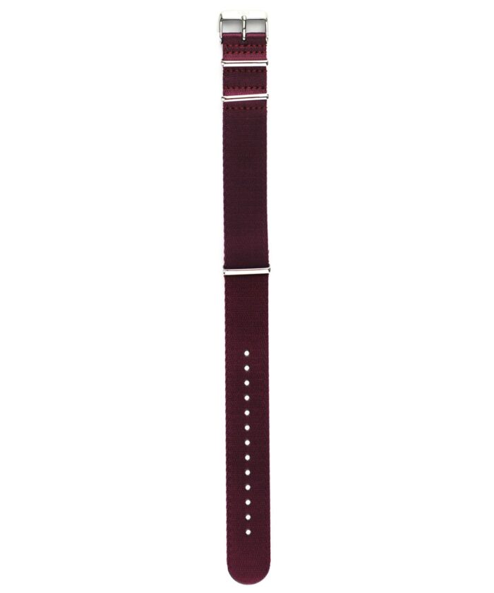 <b>BORDEAUX</b> <br><small>Stoff Nato Strap dunkelrot</small> - Image 3