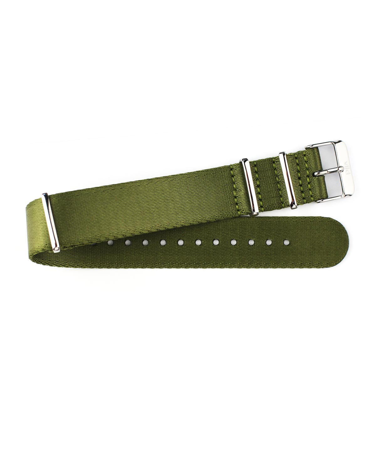 Light Olive Green Leather Watch Strap