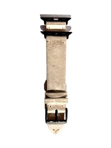 apple watch lederarmband vintage grau beige von vild Hamburg