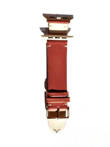 simple Apple Watch leather strap with patina from Vild Hamburg