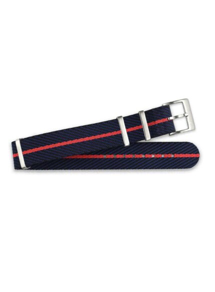 <b>RED-STRIPE</b> <br><small>Tudor Nato Strap rot-blau</small>
