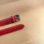 <b>CARMINE</b> <br><small>Red leather watch strap</small>