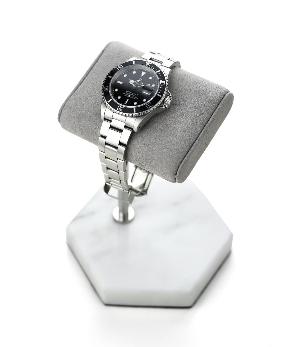 Watch Stand Marble white marble & soft cushion in