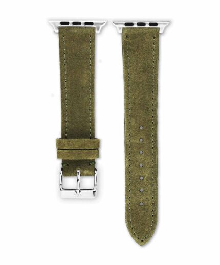<b>TOSKANA</b> <br><small>Apple Watch Armband Wildleder braun-grün</small>