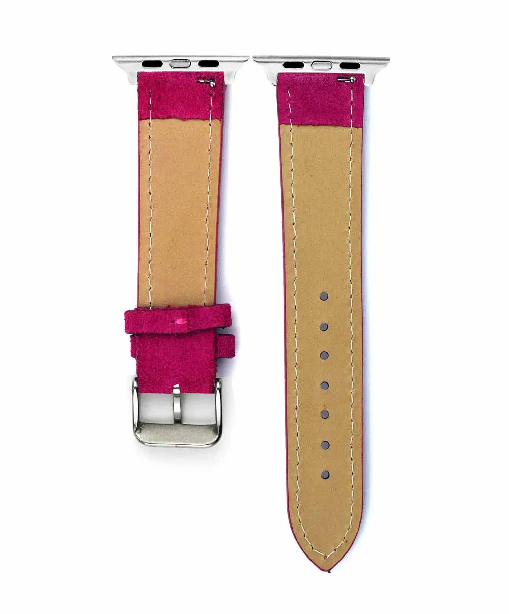 apple-watch-strap-suede-pink-back-vild-hamburg <b>PINK</b> <br><small>Apple Watch Armband Wildleder pink</small> – Bild 6