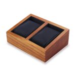 <b>WALNUSS | TINTE</b> <br><small>Uhrenhalter Holz dunkelblau | 2 Uhren</small>