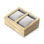 <b>EICHE | KIES</b> <br><small>Uhrenhalter Holz hellgrau | 2 Uhren</small>