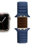 <b>BLÅTT</b> <br><small>Veganes Apple Watch Lederarmband blau</small>