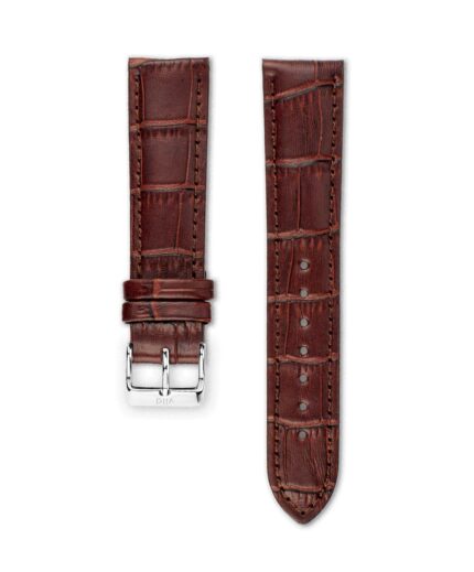 <b>DEER</b> <br><small>Kroko Uhrenarmband braun</small>