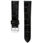 <b>GRAPHITE</b> <br><small>Crocodile watch strap black</small>