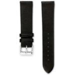 <b>PLAIN</b> <br><small>Black leather watch strap</small>