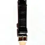 <b>GRAPHITE</b> <br><small>Crocodile watch strap black</small>