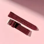 <b>BORDEAUX</b> <br><small>Uhrenarmband Wildleder rot</small>