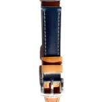 <b>BL&Aring;-BRUN</b> <br><small>dark blue leather watch strap</small>