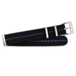 <b>BLUE STRIPE</b> <br><small>Textil Nato Strap schwarz-blau</small>