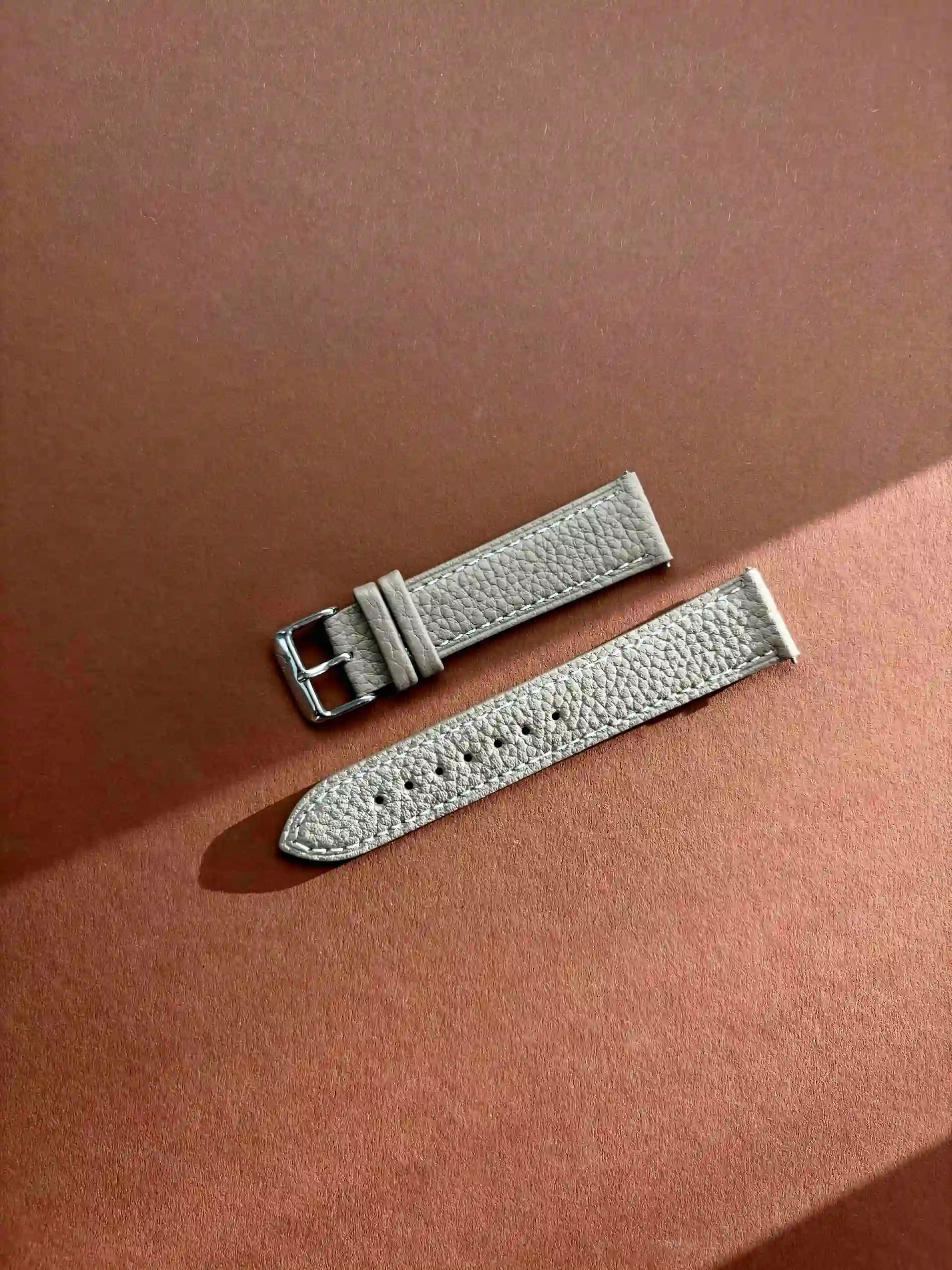 watch strap leather taupe vild-hamburg <b>TAUPE</b> <br><small>Uhrenarmband Leder taupe</small> – Bild 1