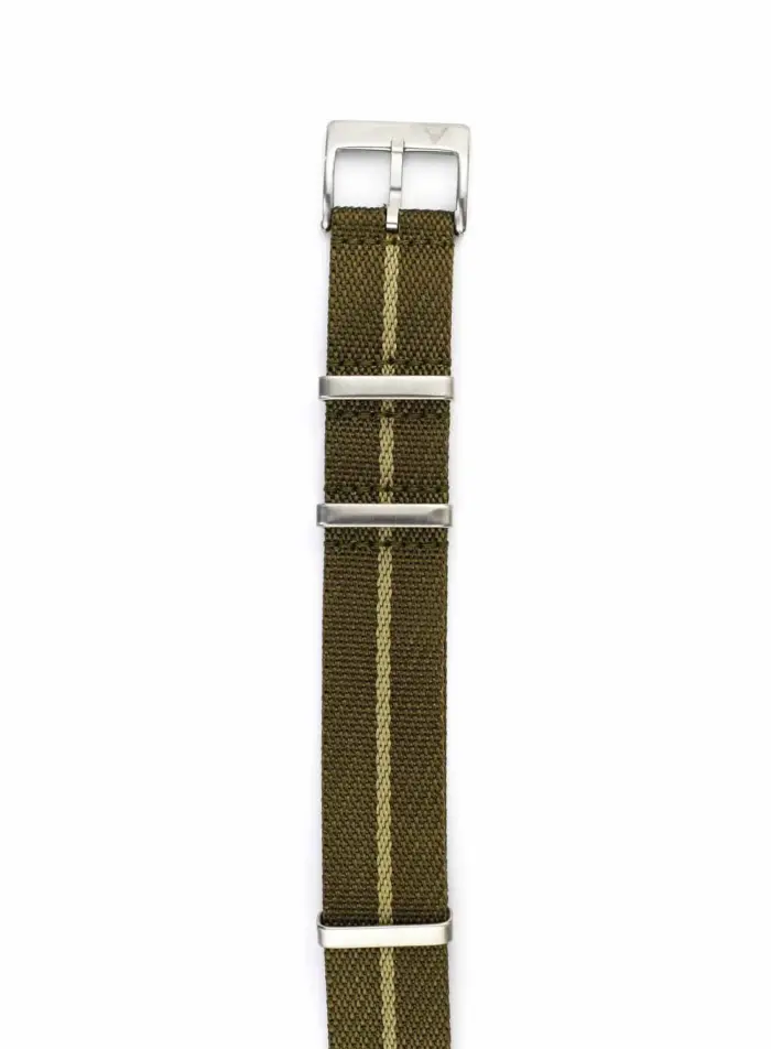 <b>FIELD-STRIPE</b> <br><small>Nylon Nato Strap grün-braun</small> – Bild 2