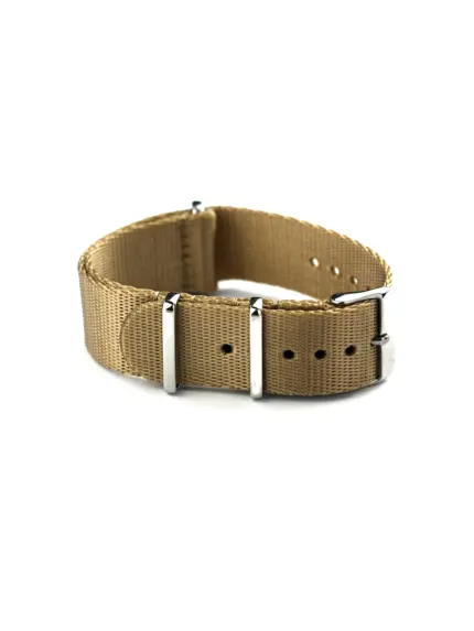 SORRENTO NATO watch strap in beige, closed view