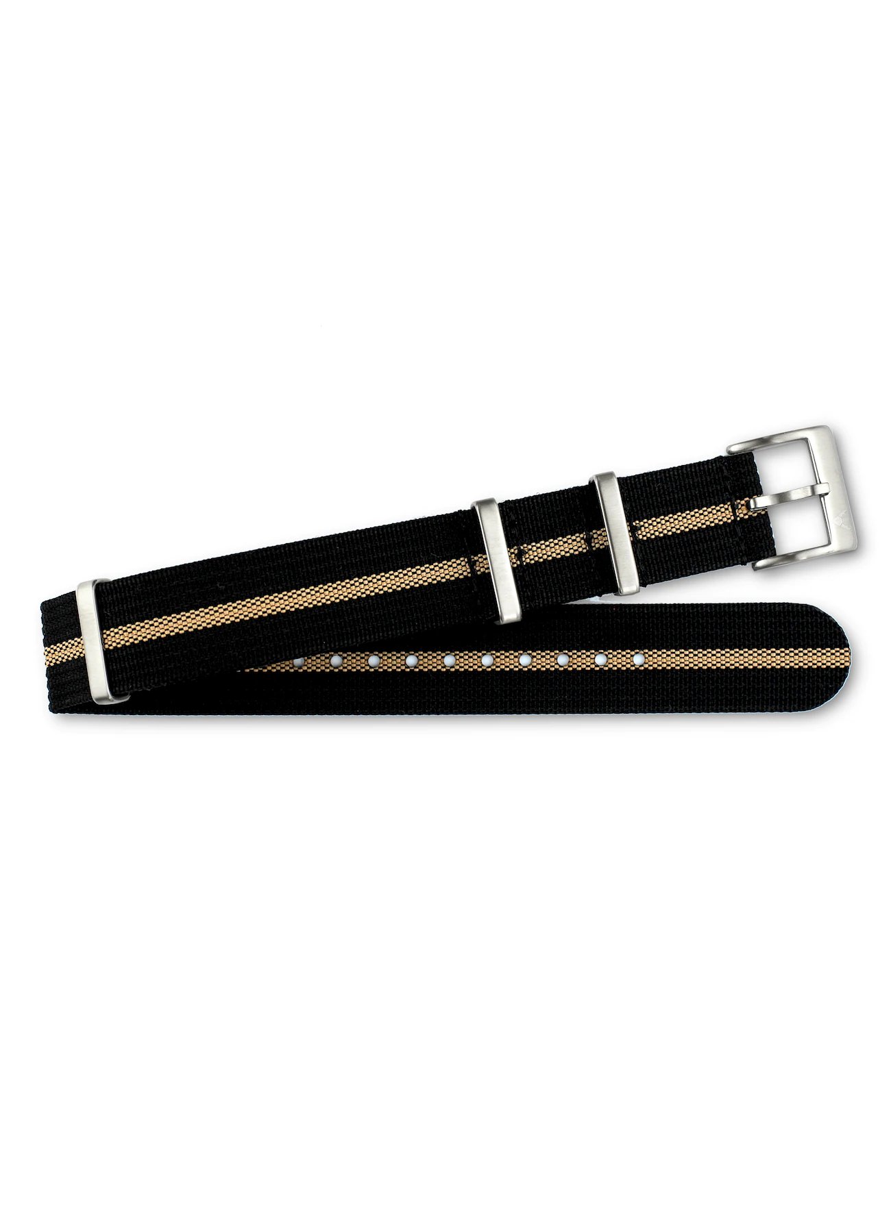 premium-textil-nato-strap-schwarz-streifen-beige-vild-hamburg <b>ASCOT</b> <br><small>Premium Nato Strap schwarz-beige</small> โ Bild 1
